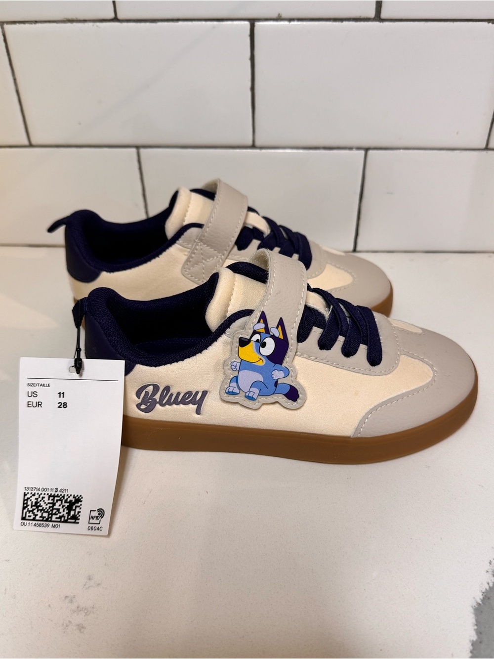 H&M Cream & Navy Kids Bluey Sneakers